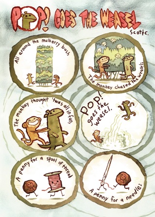 Pop Goes the Weasel in Nursery Rhyme Comics