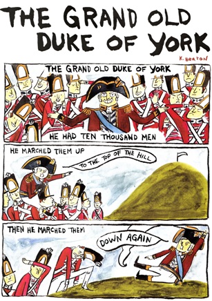 The Grand Old Duke of York in Nursery Rhyme Comics